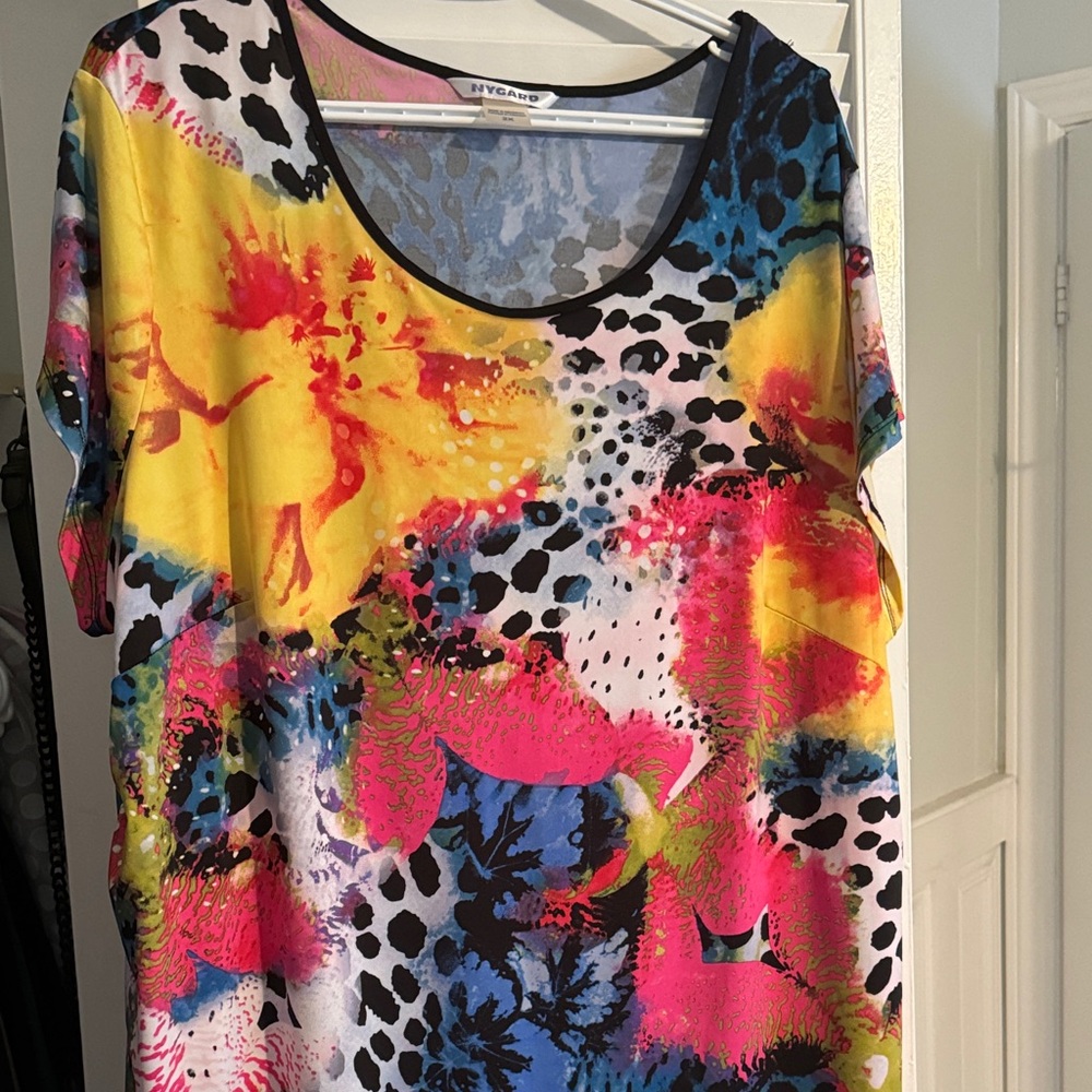 Nygard Women's Colorful Abstract Print Top